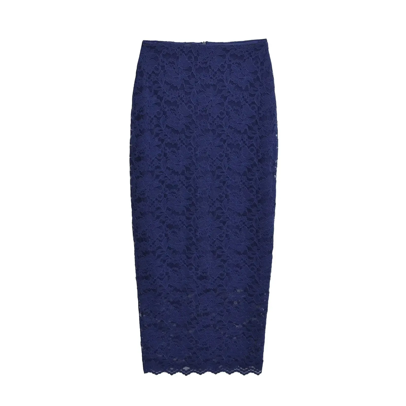 مثير الدانتيل عالية الخصر Bodycon تنورة المرأة التخسيس منتصف طول خطوة واحدة تنورة عادية عالية الخصر النايلون دنة مزيج #5