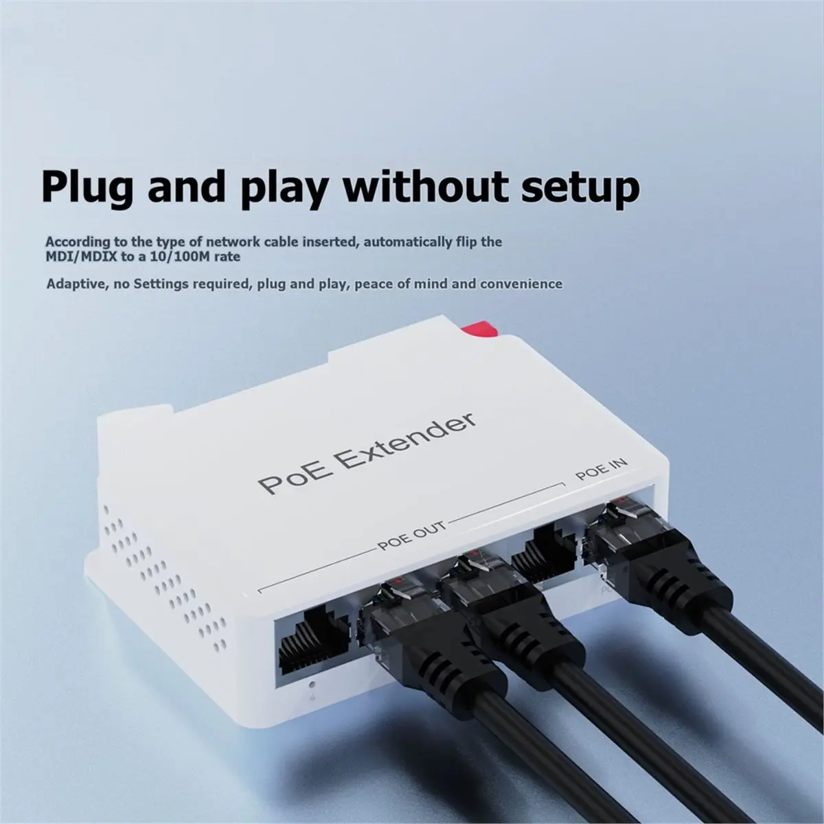 NEW FACTORY~5-Port POE Extender Outdoor Waterproof 100Mbps Network Switch IP55 30W for IP Camera Wireless AP Signal Extender