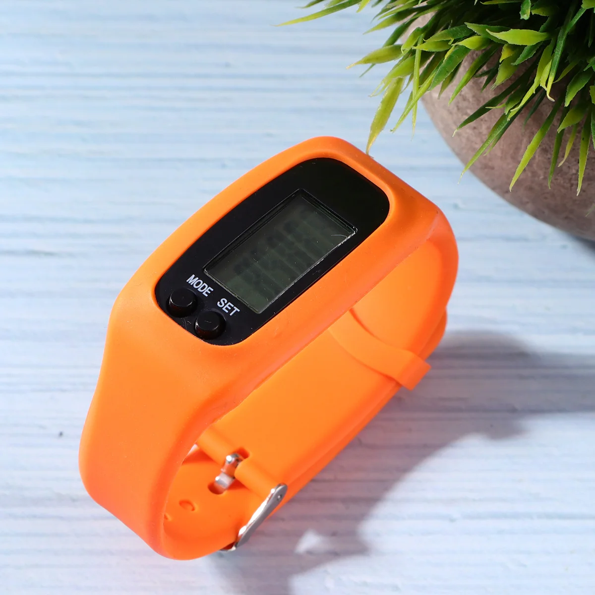 

1Pcs Green Silicone Sports Watch Smart Pedometer Running Walking Step Counter Detachable Core Timer for Hiking