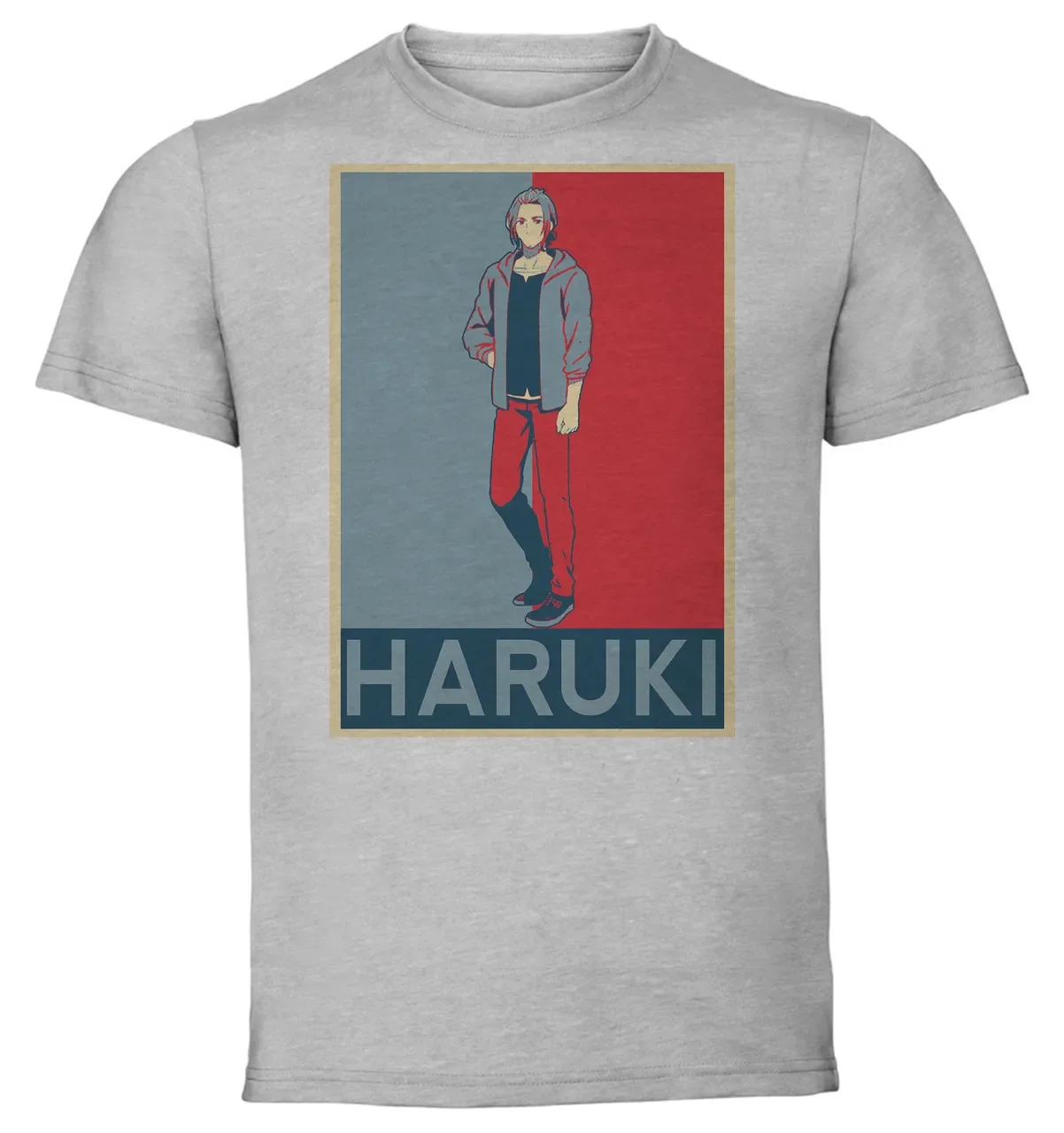 T-Shirt Unisex Grey Propaganda Given Haruki Nakayama