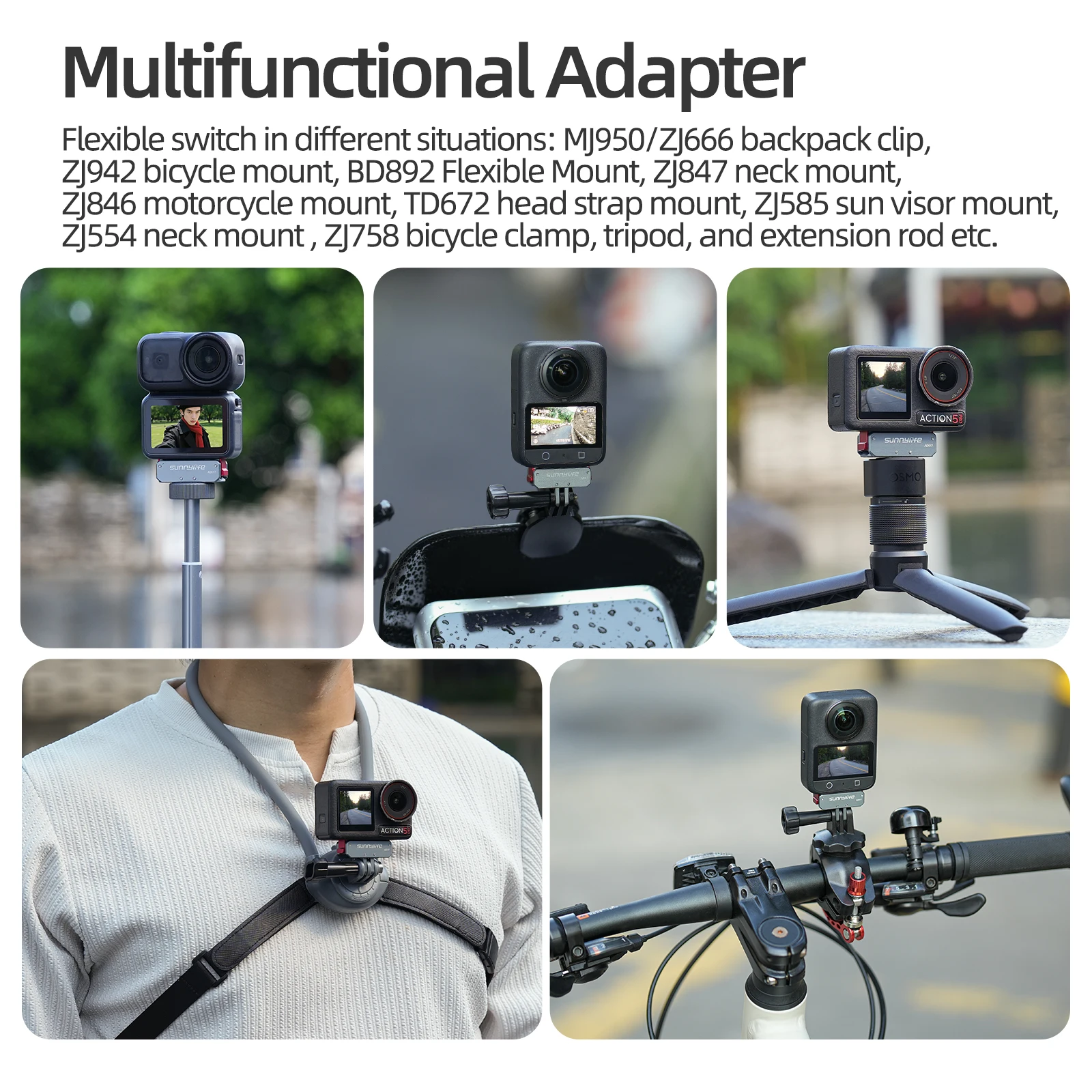 Magnetic Quick Release Mount Adapter for DJI OSMO NANO OSMO 360 ACTION 5 PRO/4/3, Expansion Mount Fixed Holder Camera Accessory​ - Image 2