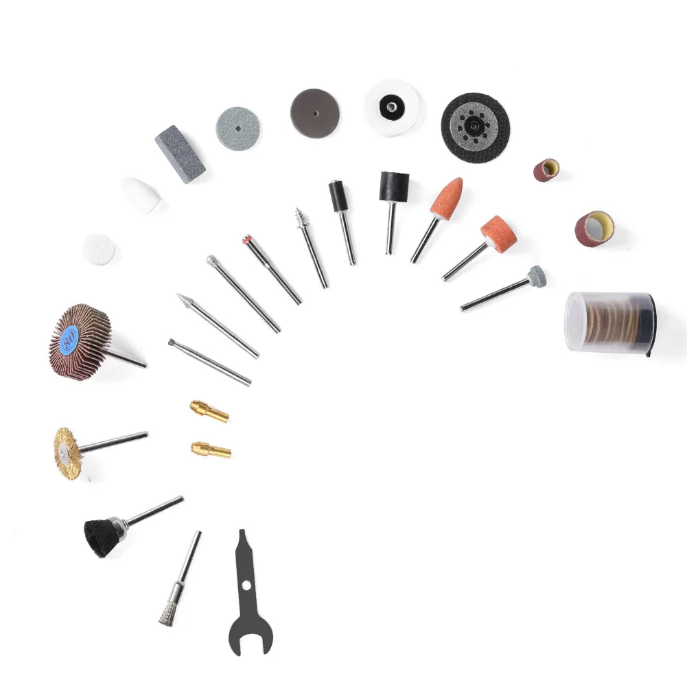 216 Pcs 3mm Shank Grinding Bit Set Multipurpose Abrasive Rotary Burr Kit Metal Wood Polishing Deburring Sharp Edge Finishing
