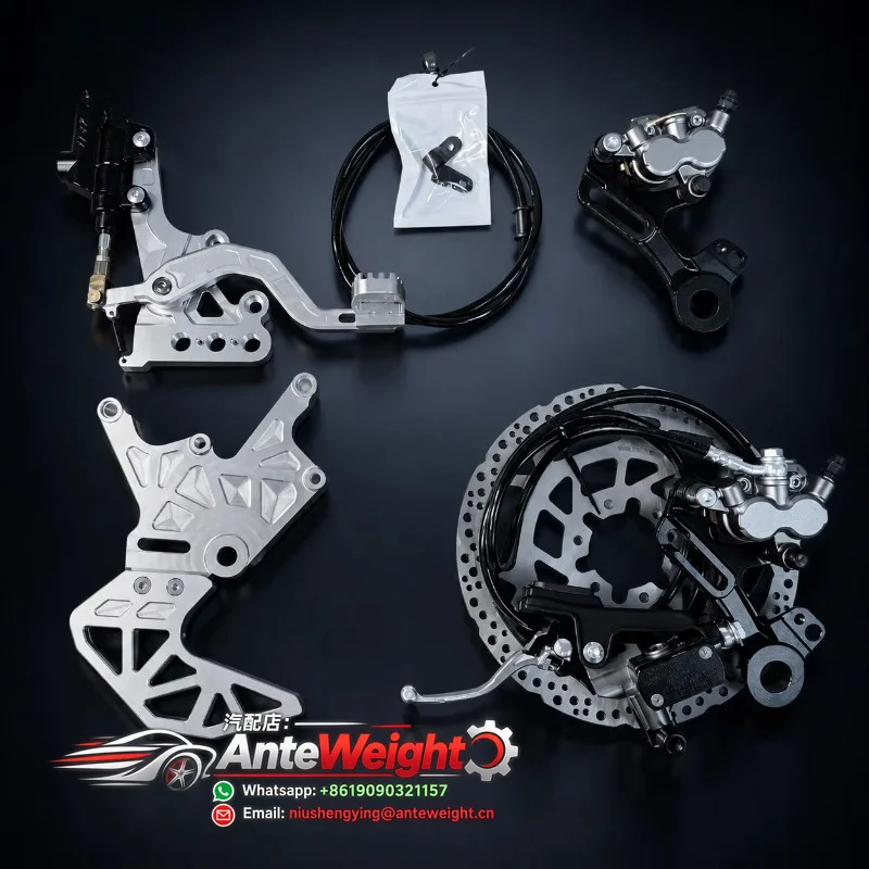 Dual Rear Brake System Kit 240mm Disc Dual Caliper Bracket for Sur Ron Light Bee E-Bike Upgrade Brake Assembly