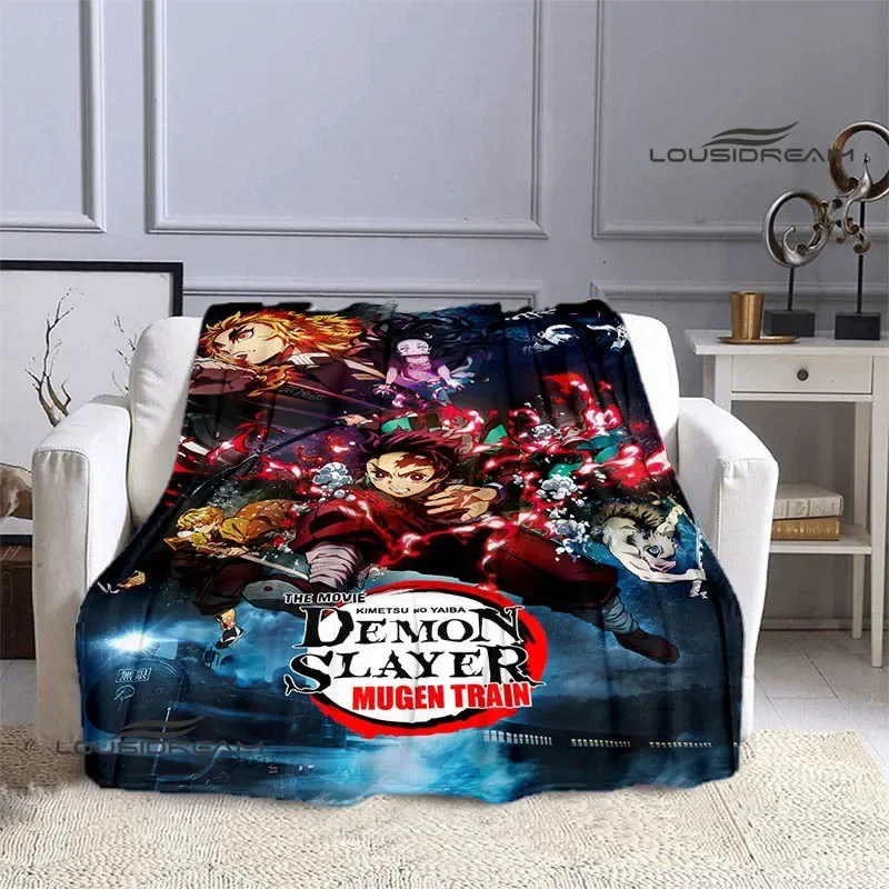 Demon Slayer Cartoon Printed blanket Kids Warm blankets Flannel Soft and comfortable blanket bed linings Birthday Gift