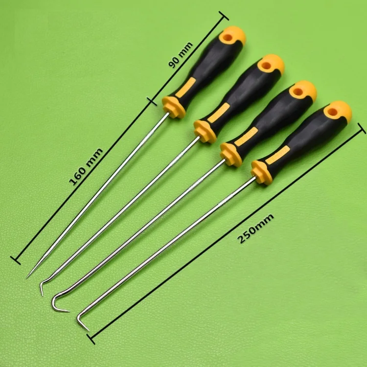 Profession Durable 4Pcs Durable Car Hook Oil Seal O-Ring Seal Remover Pick Set Tools Car Hook Craft Hand Tools Remover Pick Set