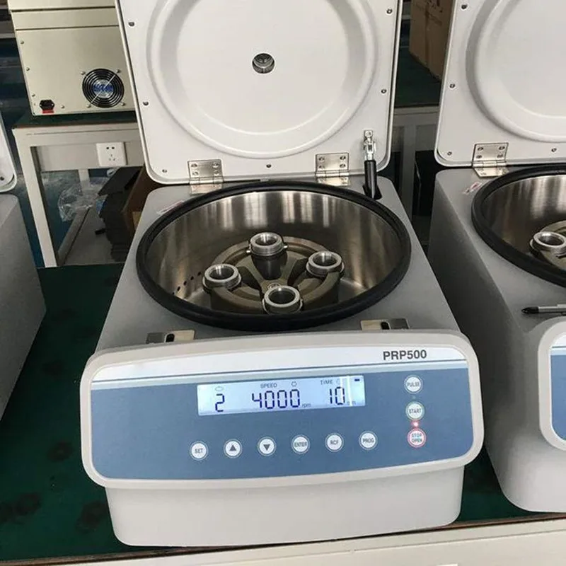 Imagem -03 - Low Velocidade Lab Tabletop Lcd Display Prp Centrifuge Machine Swing Rotor Uso Profissional em Salões de Beleza Prp500