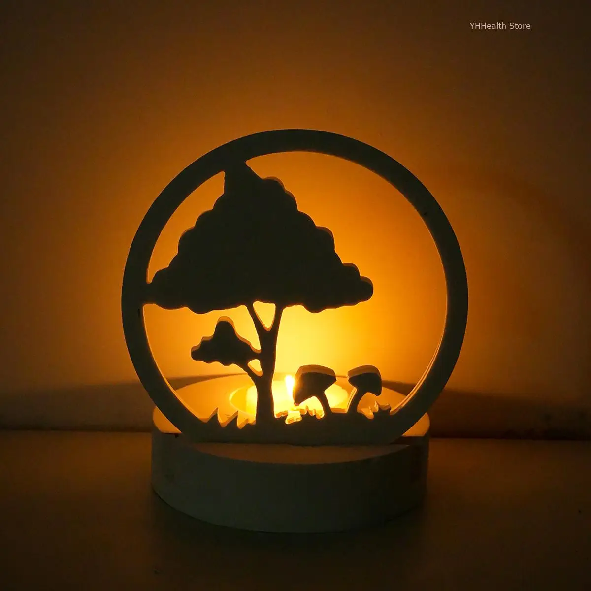 Tree Candle Holder Silicone Mold 3D Gypsum Cement Making Circle Mushroom Tea Wax Stand Epoxy Resin Mould DIY Craft Making Tools