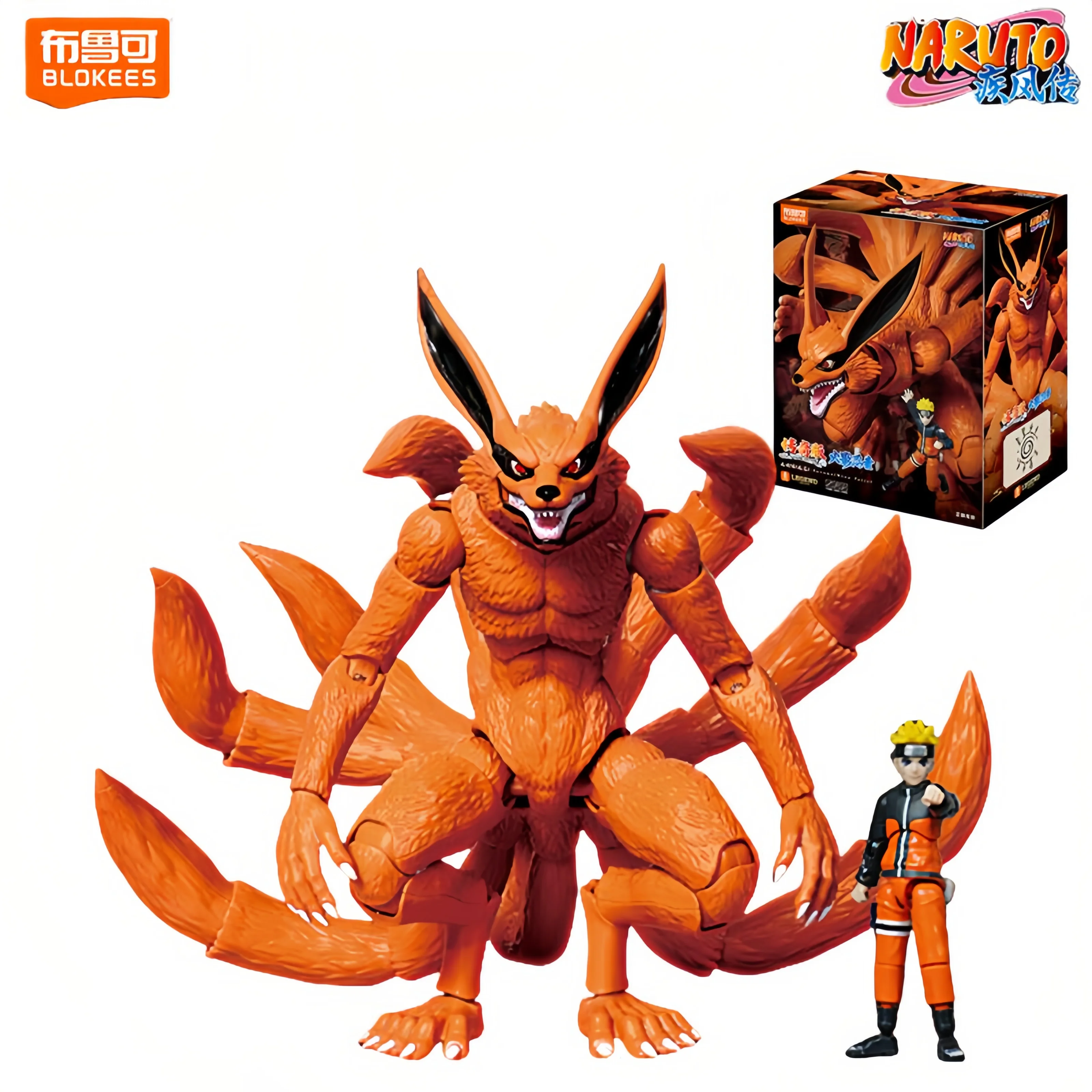 

Blokees NEW Naruto Action Figures Toys Naruto Uzumaki Kurama Assembly Model Champion Class Anime Ornaments Halloween gift