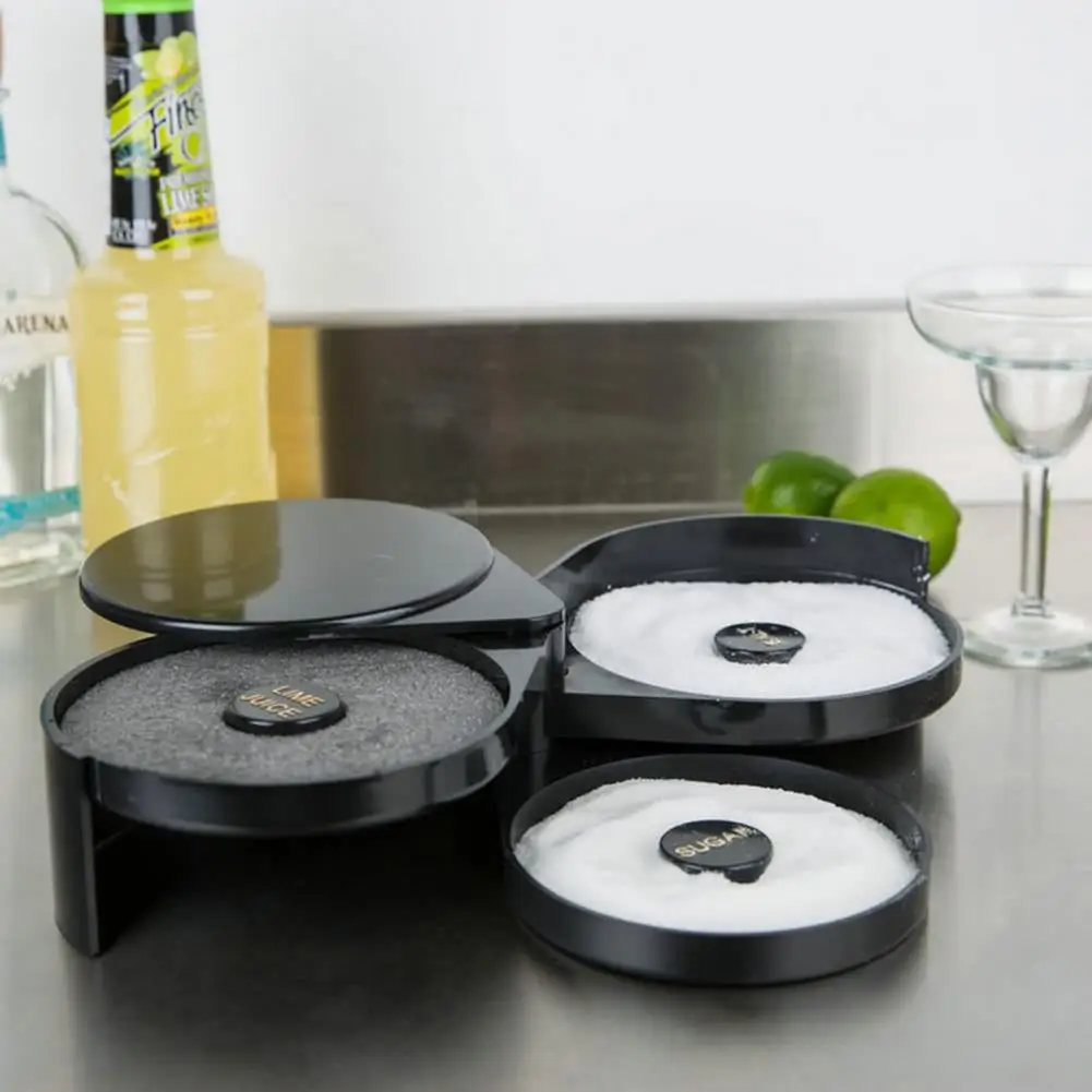 

Salt Container Three-layer Plastic Seasoning Box Set with Salt Dipper Sugar Edge Kitchen Organizer for Salt Sugar Juice Sugar