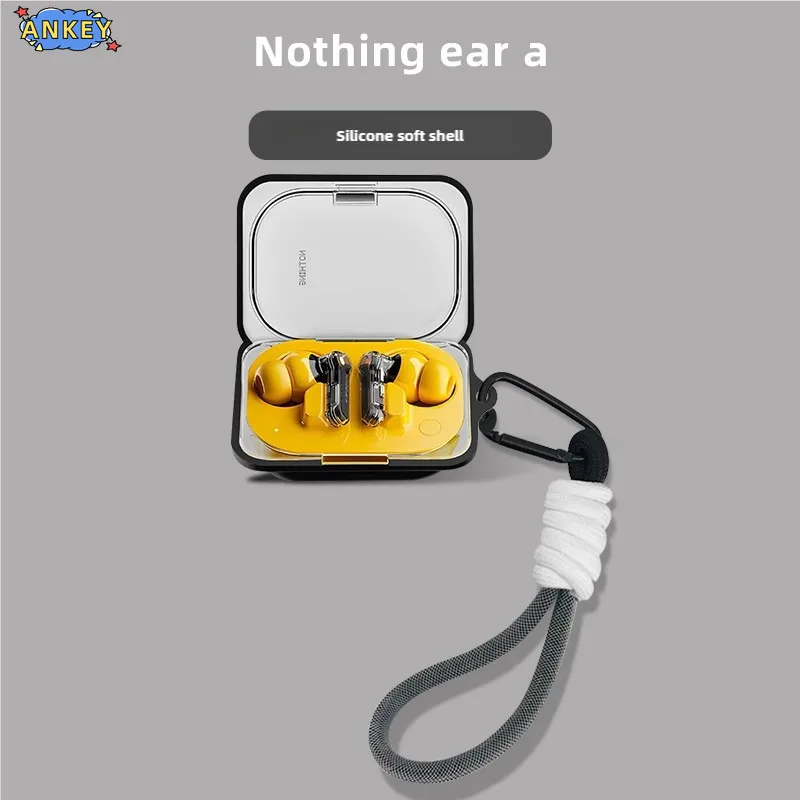 for Nothing Ear (a) Case Soft Protective Cover Nylon Lanyard Headphone Shells Anti Dust Sleeve Hand Rope Strap Accessories