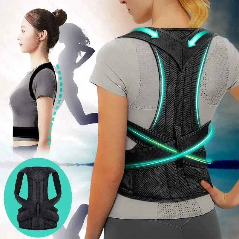 

Adjustable Back Posture Corrector With Breathable Shoulder Straps And Waist Belt For Boys And Girls To Relieve Back Strain