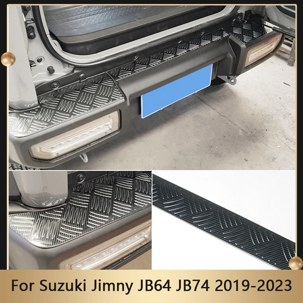 

Car Rear Trunk Bumper Panel Guard Decoration Cover Protection Sticker For Suzuki Jimny JB64 JB74 2019-2023 Accessories