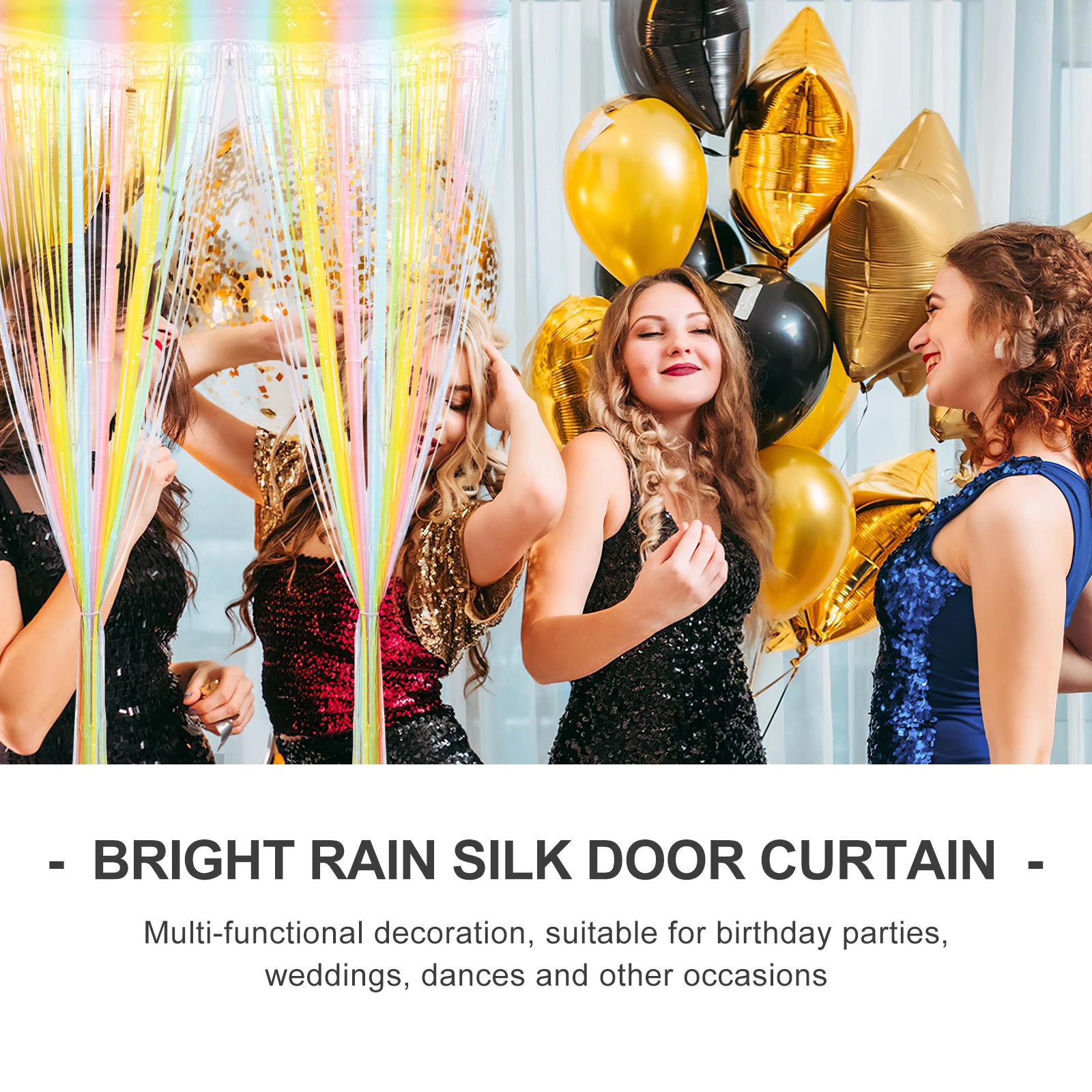 

Macaron Fringe Curtain Party Backdrop Streamer Birthday Decoration Background Photo Studio Supplies Reusable Plastic Foil