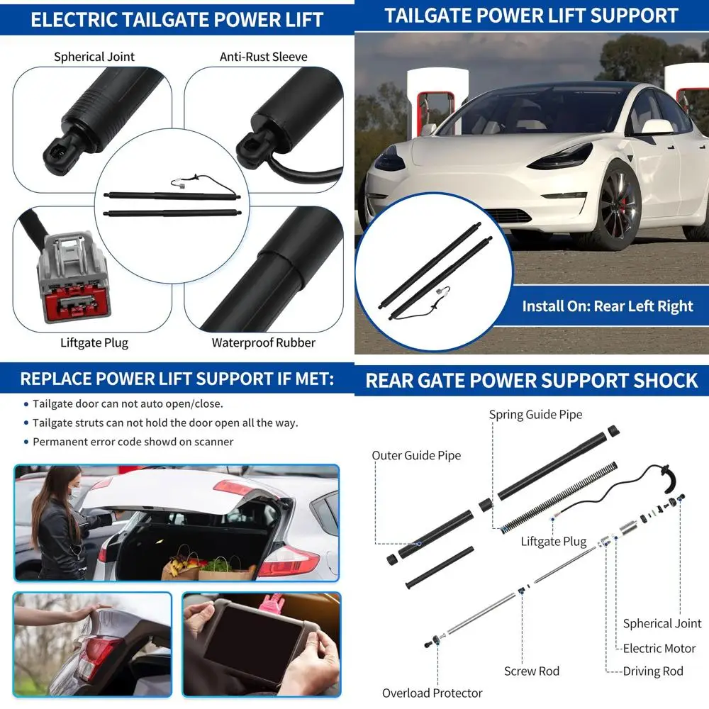 X AUTOHAUX Rear Left Right Tailgate Power Lift Support for Tesla Model S 2012-2019 Liftgate Power Hatch Shock Strut No.600661000