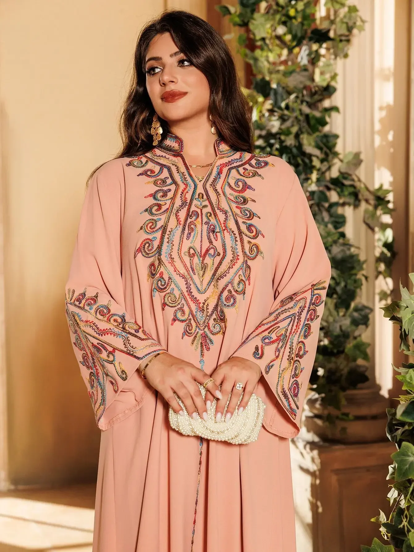 Eid Moslim Jurk voor Vrouwen Borduren Abaya Abaya Arabische Dubai Jalabiya Party Jurken Islam Kaftan Vestidos Largos Lange Gewaad 2024