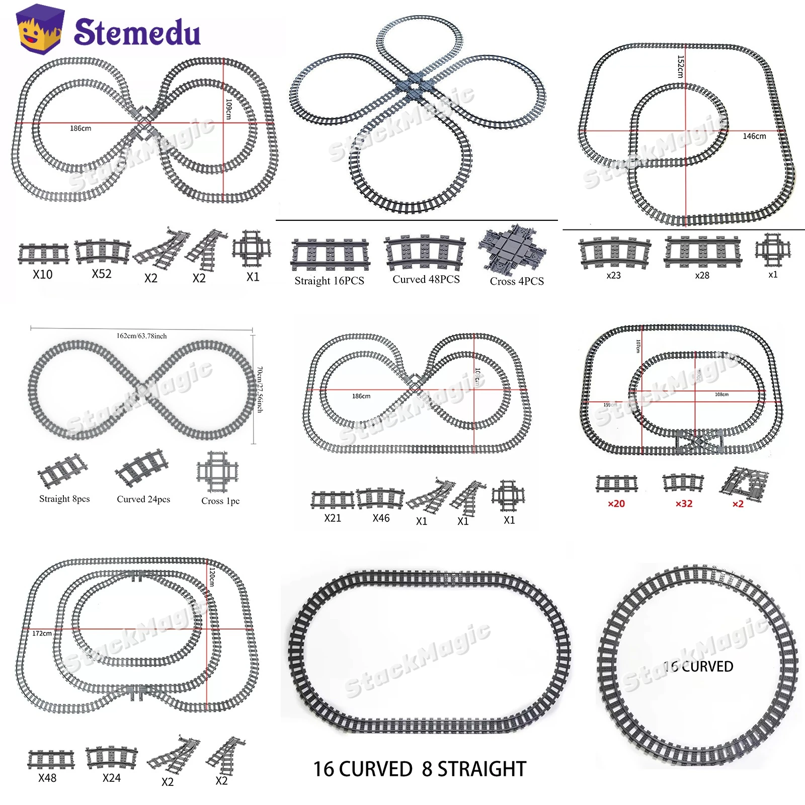 Nowe Koleje Miejskie Elastyczne Klocki Szynki Miękkie Proste Zakrzywione Szyny Przełączniki Klocki Konstrukcyjne Kreatywne Modele Kolejowe Zabawki Dla Dzieci Prezenty
