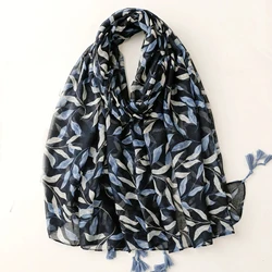 180X90CM Cotton Linen Scarf Spring Popular Print Shawl Women's New Pattern Bandanna Luxury Beach Towel Fashion Design Warm Scarf