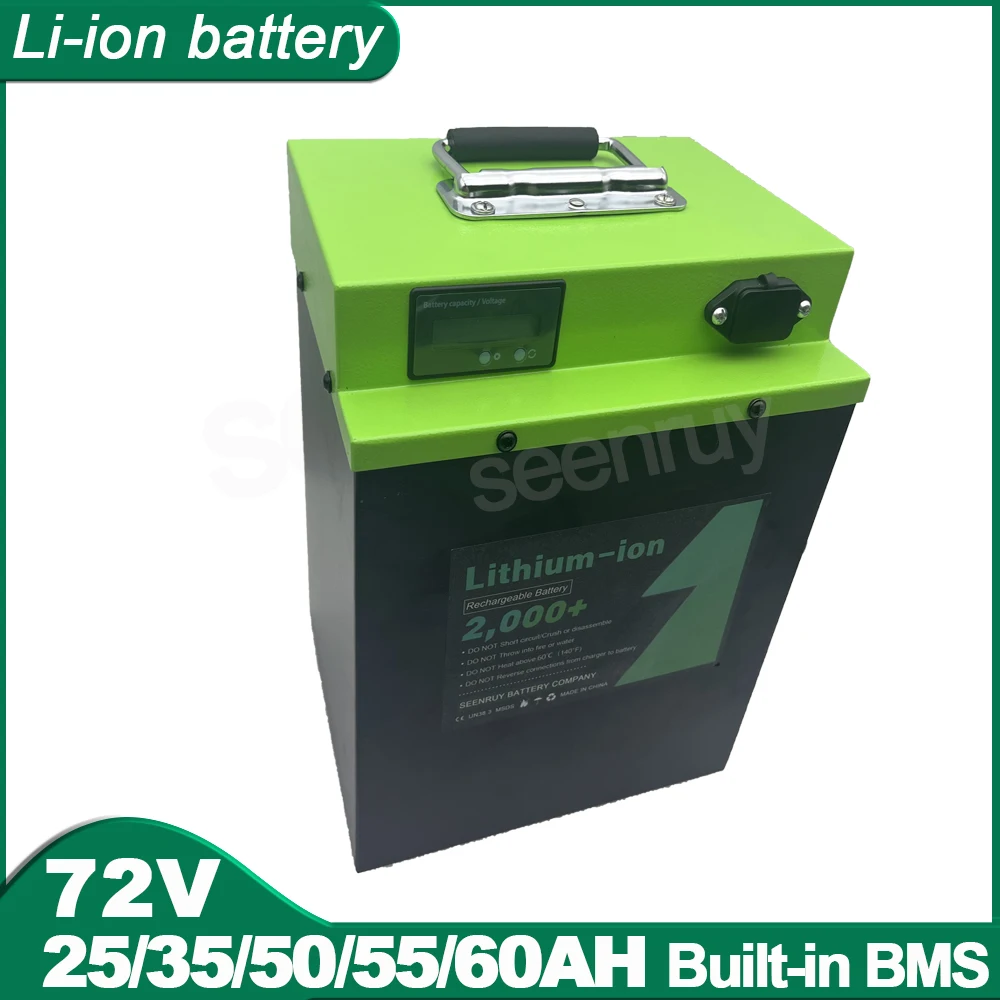 72V 25AH 35AH 50AH 55AH 60AH Li-ion With 84V Charger Lithium Polymer Battery Perfect For UVAs AGVs Motorcycle Electric Scooter