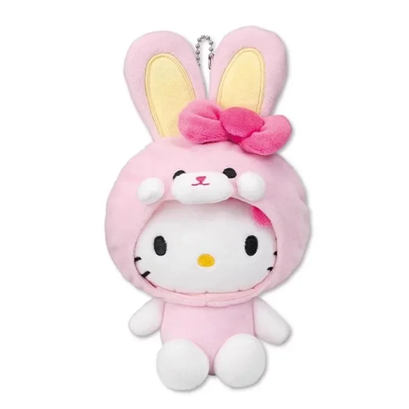 Sanrio Hello Kitty lindo 50 aniversario juguetes de peluche coloridos Kawaii Doll llavero mochila colgante decoración regalo de cumpleaños para niña