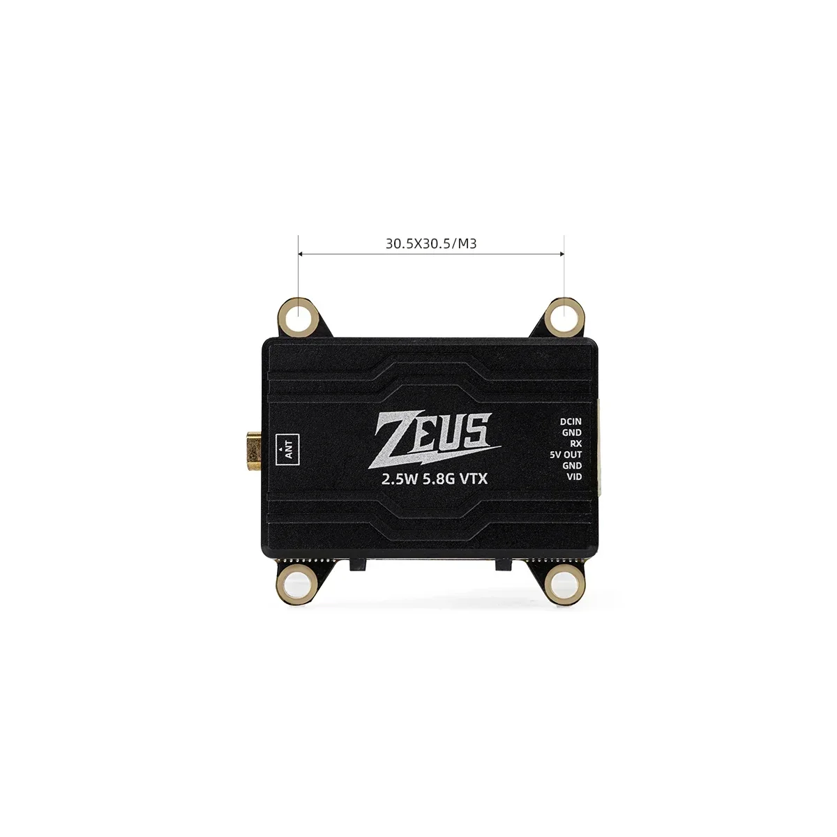 HGLRC ZEUS VTX 2.5W 5.8G 40CH 2500mW 이미지 변속기 조절 가능 CNC 쉘 방열, FPV 장거리 LIPO 2-6S