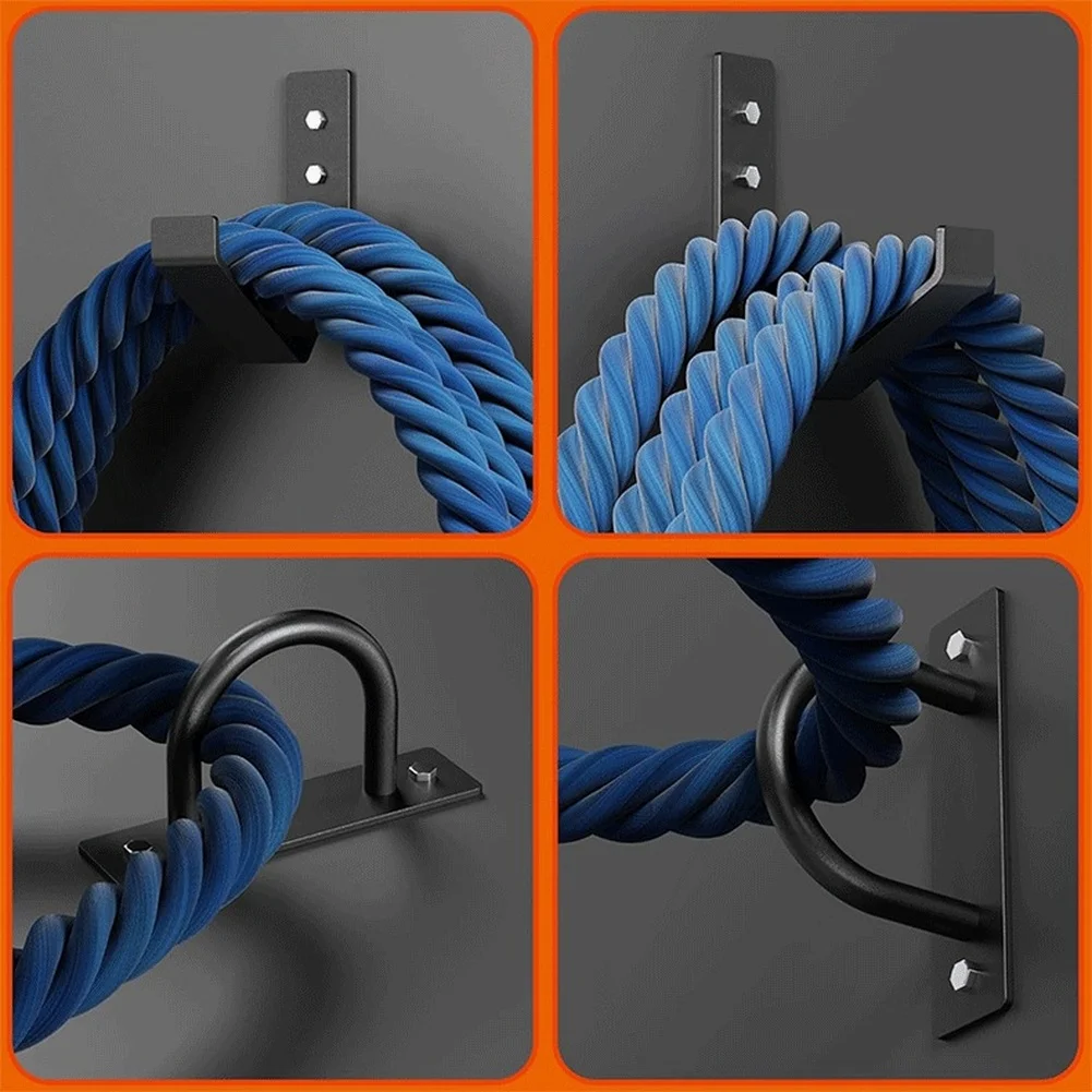 Rope Storage Wall Anchor Set Made of Steel for Training Ropes Exercise Rings Yoga Swings Punching Bags 26x21x7cm