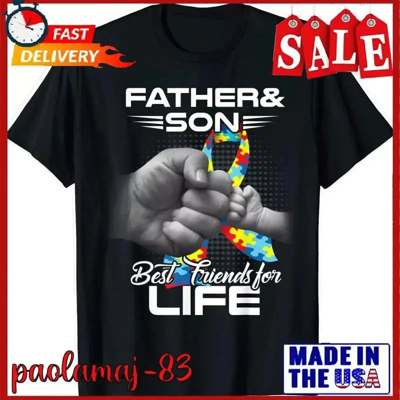 Autismus-Vater, Sohn, beste Freunde fürs Leben, passendes Geschenk-T-Shirt S 5XL