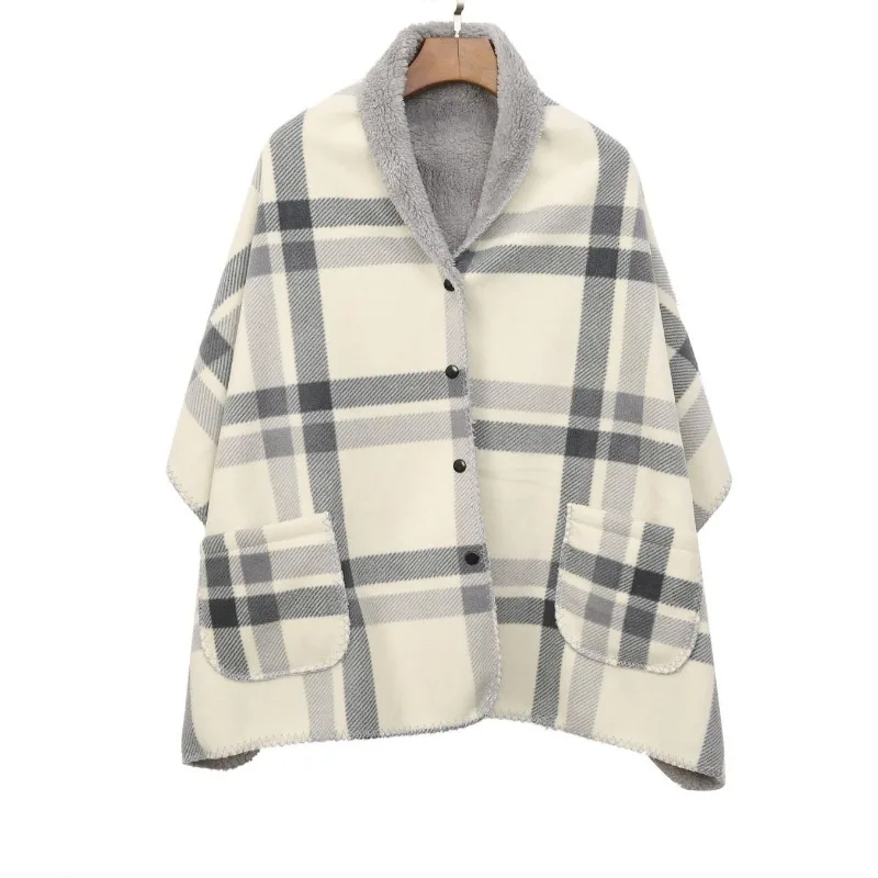

Plaid Sherpa Wearable Blanket & Shawl Wrap = Perfection. Ultra-Soft Fleece for Office, Couch, and On-The-Go