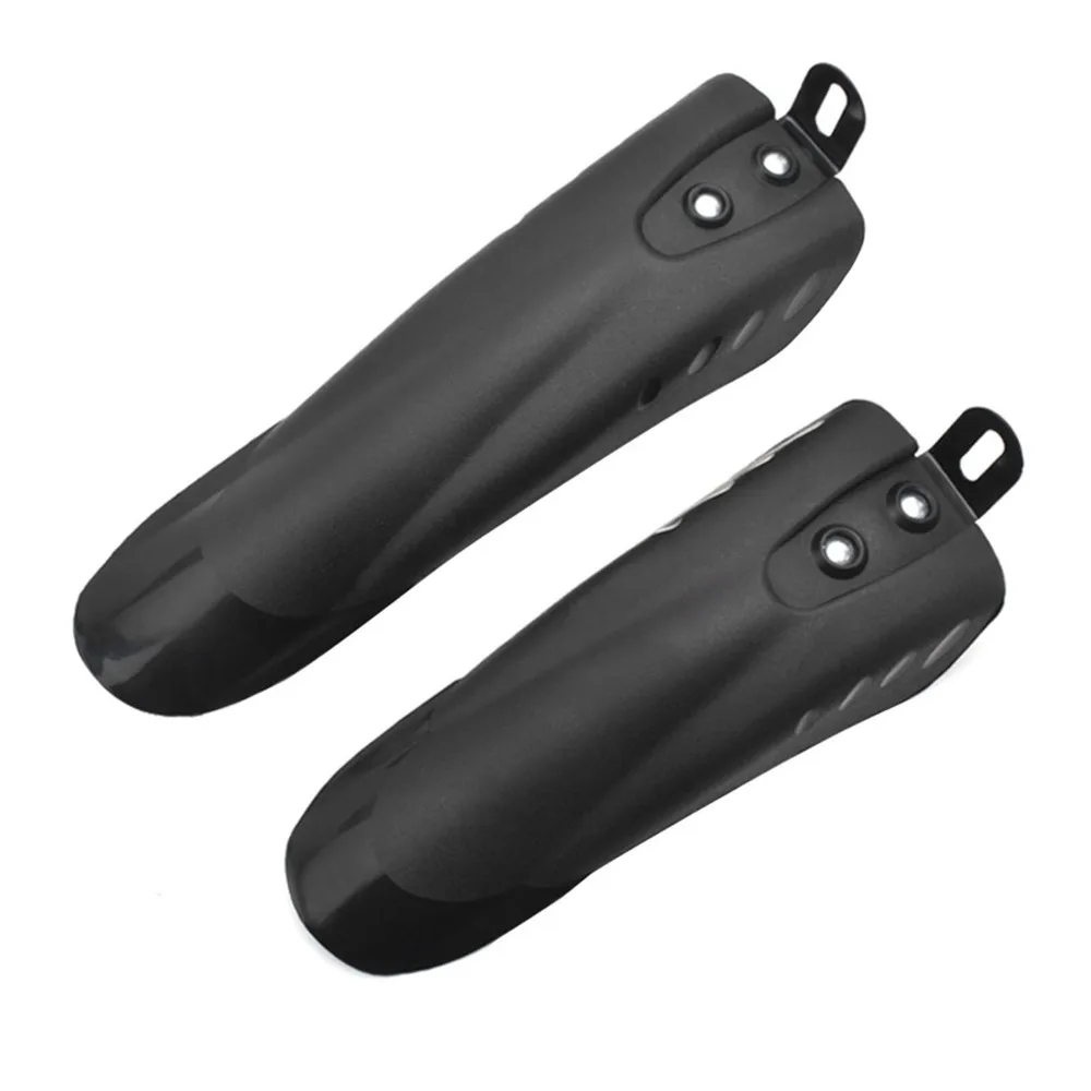 2Pcs Front Rear Set Bike Mudguards Black Easy to install Adjustable Bicycle Mudguards Rainproof for 12/14/16/18/20 inch Bikes