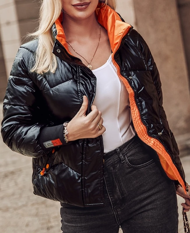 New Style Outerwear Popular for Women In 2023, Fashionable and Casual Zipper Design, Thick Standing Collar Quilted Down Jacket