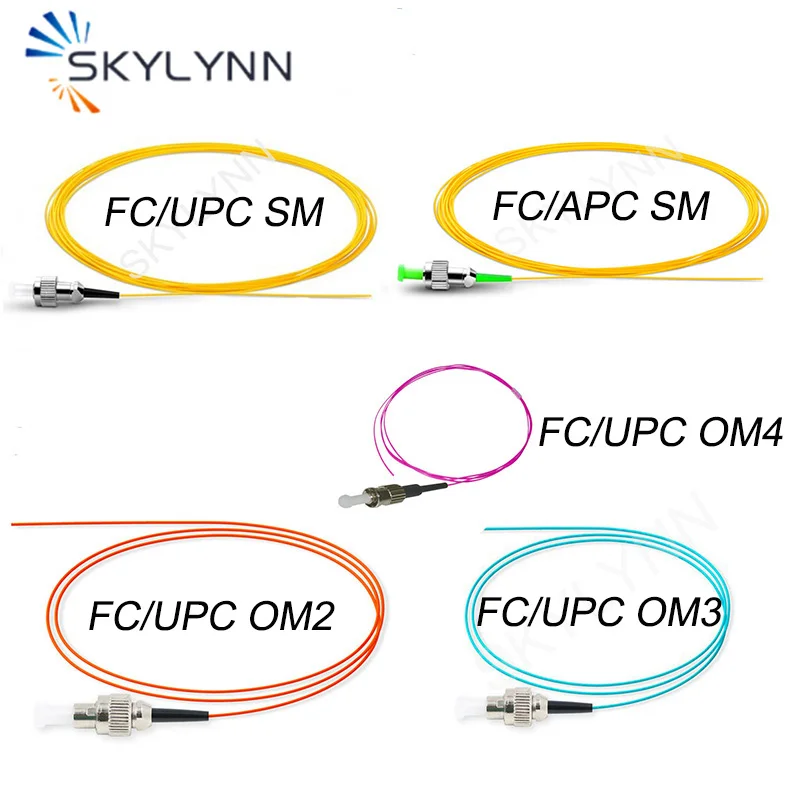 

FC Pigtail UPC/APC G627A2 OM2/OM3/OM4 SM/MM Волоконно-оптический кабель LSZH 50 шт. в упаковке, длина 1,5 м, подходит для FTTH