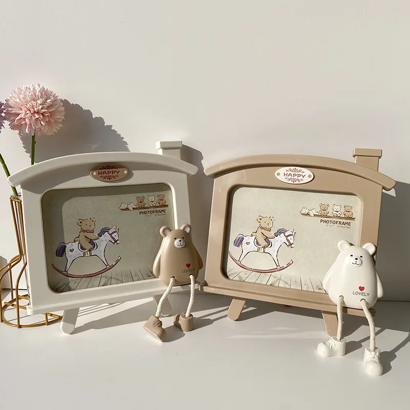 Nordic Creative Cartoon Mouse 7 Inch Picture Frame Vertical House Desktop Decoration For Children And Students Photo Frame