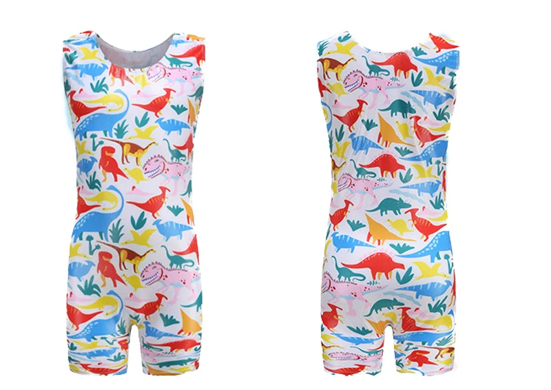 Girls Short Jumpsuits Shiny Spandex Gymnastics Print Ballet Leotards Swimsuit for Dancing One-piece Bodysuit Costume Sleeveless