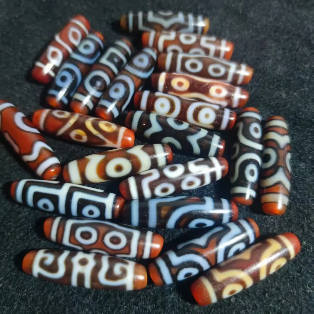 1pcs/lot  Taiwanese craftsmanship Cindy Surface Natural Tibetan Dzi Beads for making diy Jewelry Weathered Surface Grade AAA