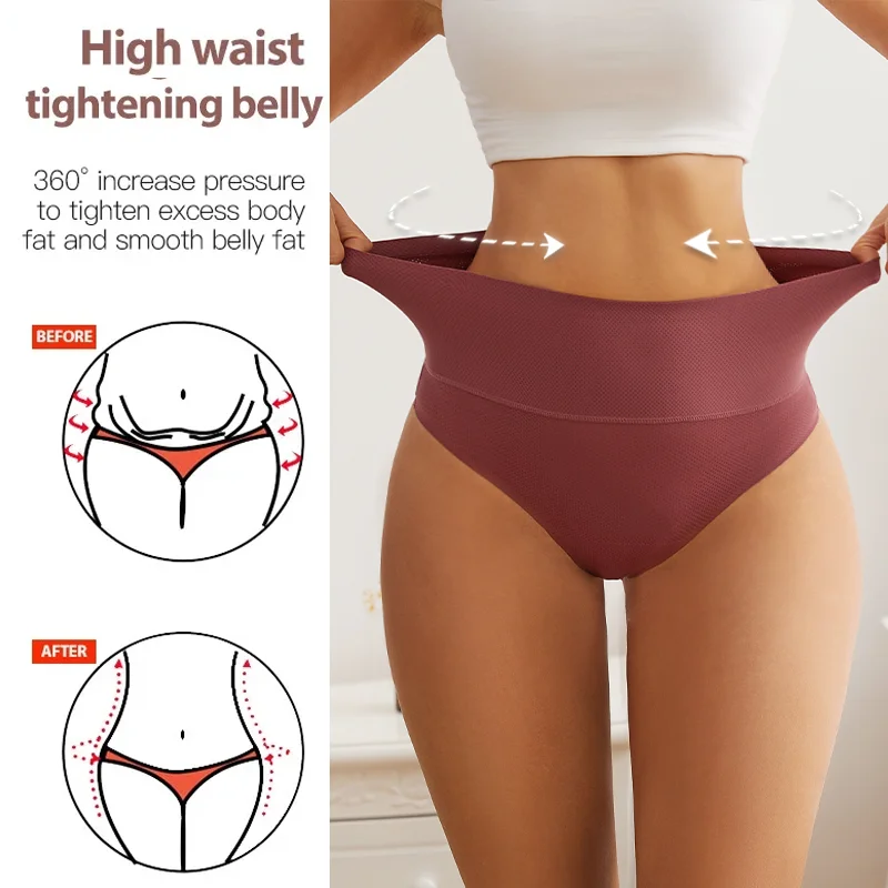 High Waist Butt Lifter Women\'s Thong S-XXXL Panties Sexy Tummy Control Belly Shaping Cincher Lingerie Female Slimming Shapewear