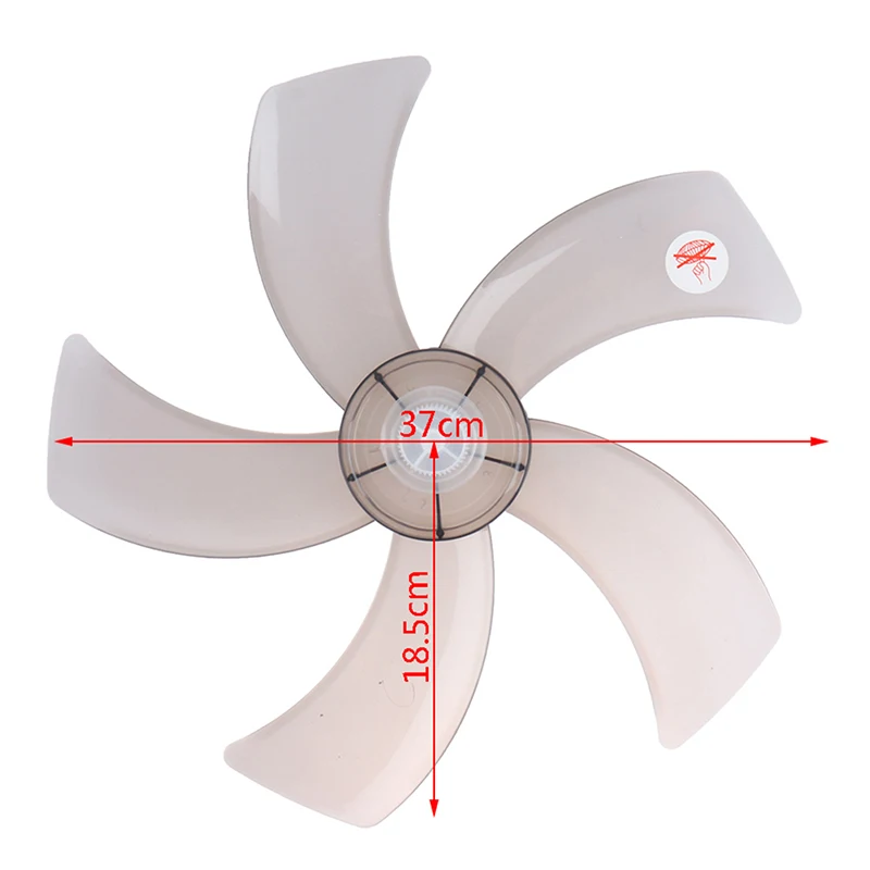 Pale de ventilateur en plastique domestique avec couvercle d\'écrou, ventilateur sur socle, 5 feuilles, 16 po, 1PC