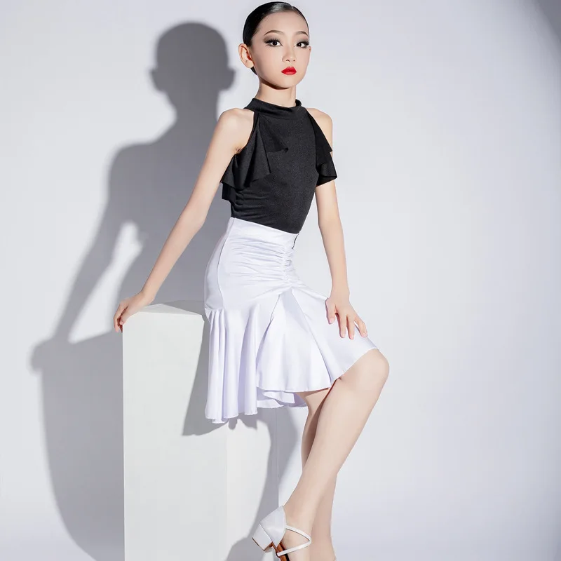 

Latin Dance Dress for Girls Summer New Grading Competition Children's Latin Dance Dress Split Fashion Performance Training Dress