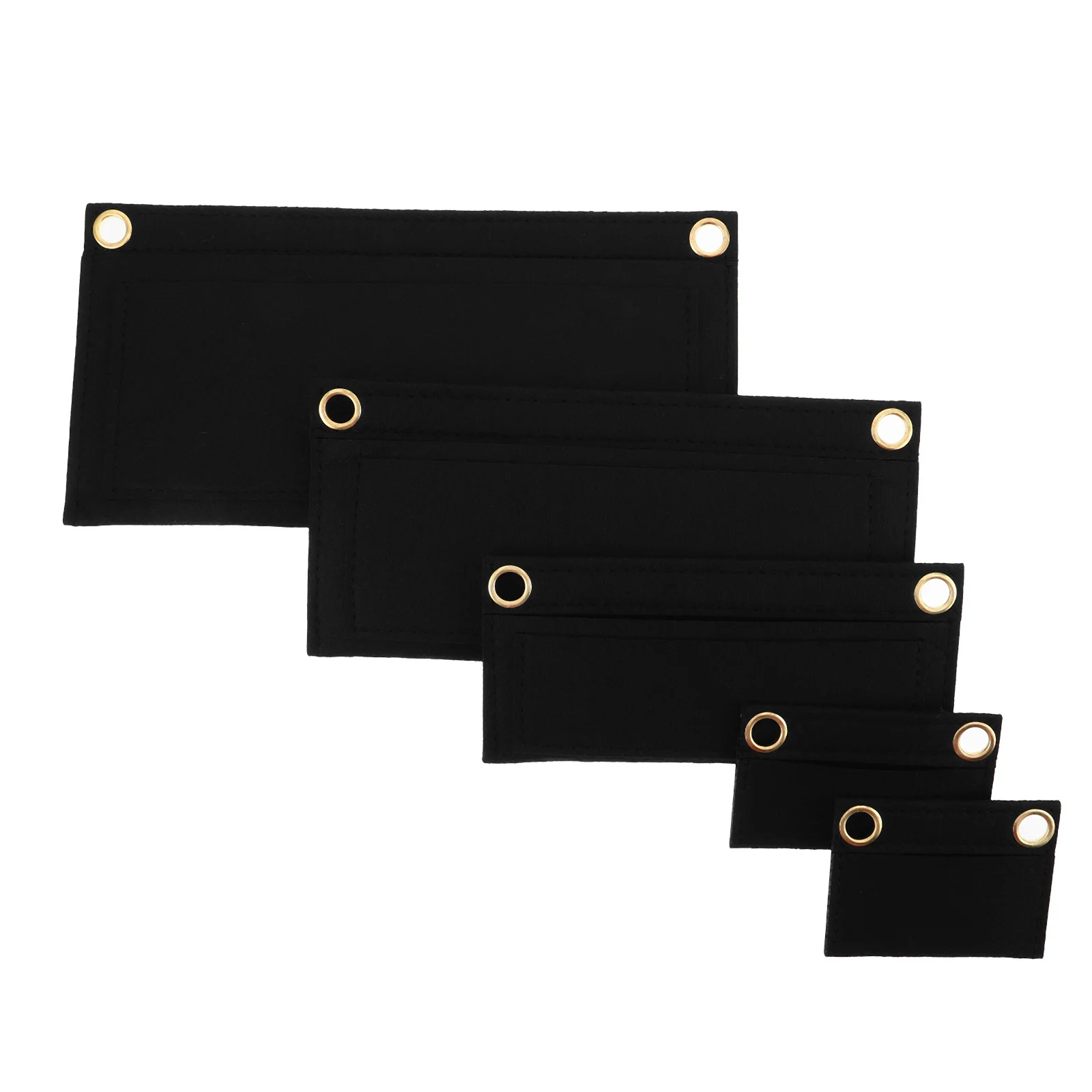 

5 шт., фетровый кошелек-органайзер, вставка с несколькими карманами, разделитель для сумок, клатчи, кошелек-органайзер для путешествий, фетровая вставка-сумка