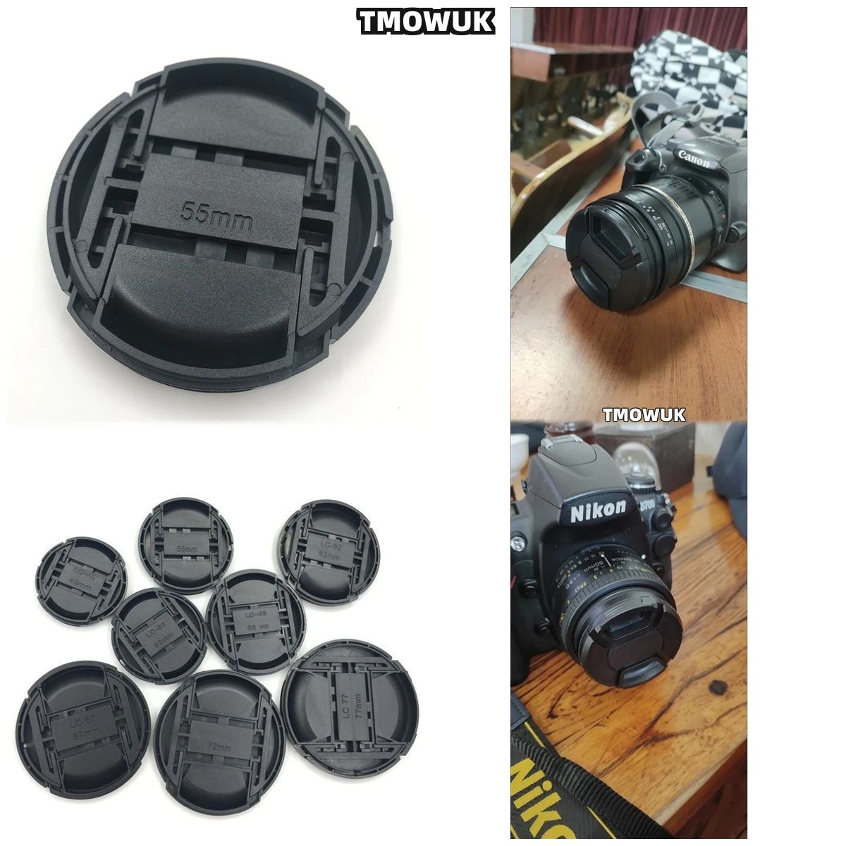 

For FUJIFILM X-Pro3 X-T70 X-A3 X-H2S X-T4 X-M1 X-E4 X-T30 Mark II X-T100 X-T1 Camera Lens Cap Protective Cover Center Pinch Snap