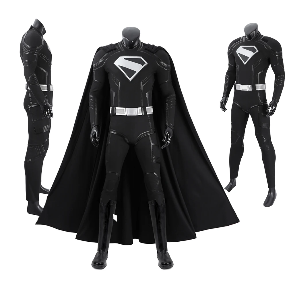 

Superhero Legacy Clark Kent New Black Combat Costume Cosplay Adult Zentai Black Bodysuit Jumpsuit Carnival Halloween