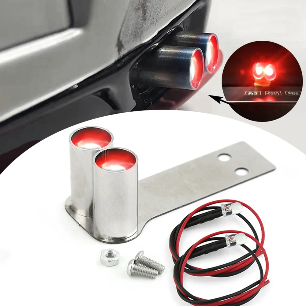 

2PCS Metal Exhaust Pipe Tail Throat With LED Light For 1/10 Drift Car Redcat HPI Tamiya TT01 Sakura D4 HSP 94123
