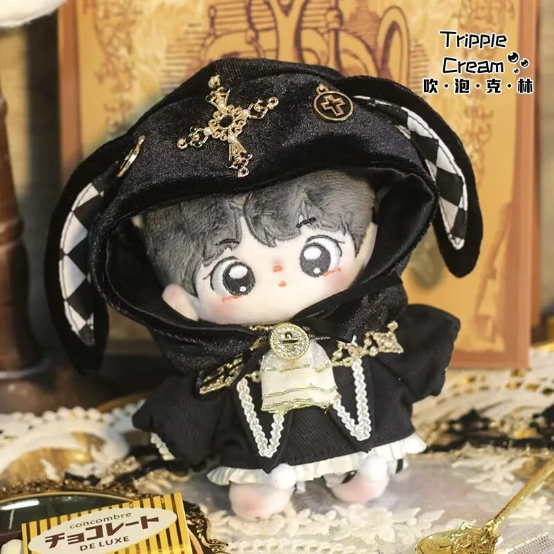 دمية قطنية 10 سم ملابس دمى 20 سم ملابس للدمى، تصميم أصلي للمراهقين، نمط رائع، داكن ورائع #6