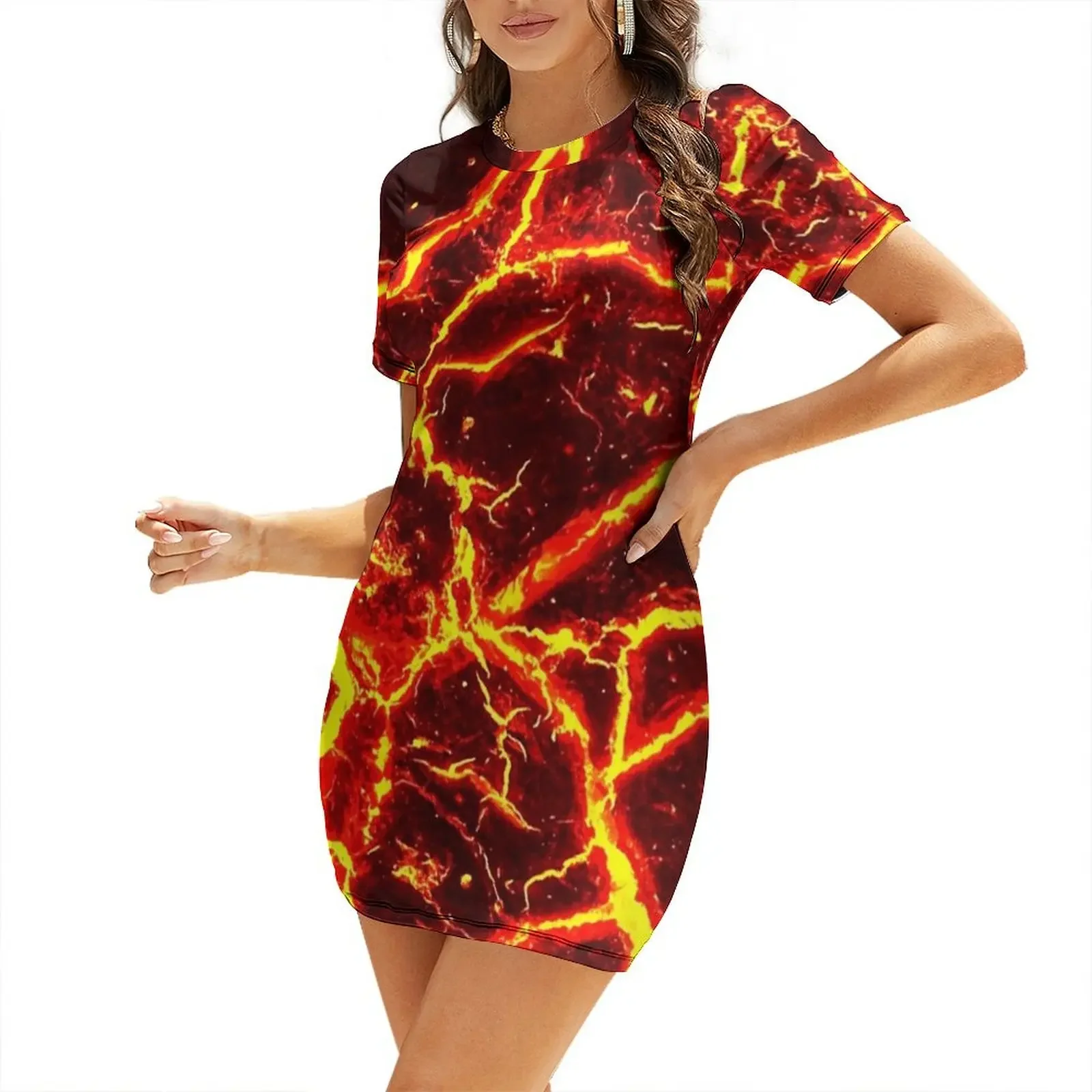 

Lava Short-Sleeved Dress Long dress woman Long dress summer woman 2025 trendy summer for women 2025