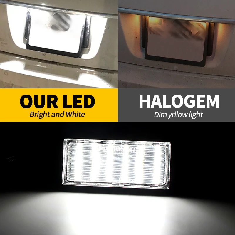 2pcs12V OEM الأبيض LED لوحة ترخيص ضوء لكيا ريو III UB 2011-2015 بيكانتو TA 2011-2015 #4