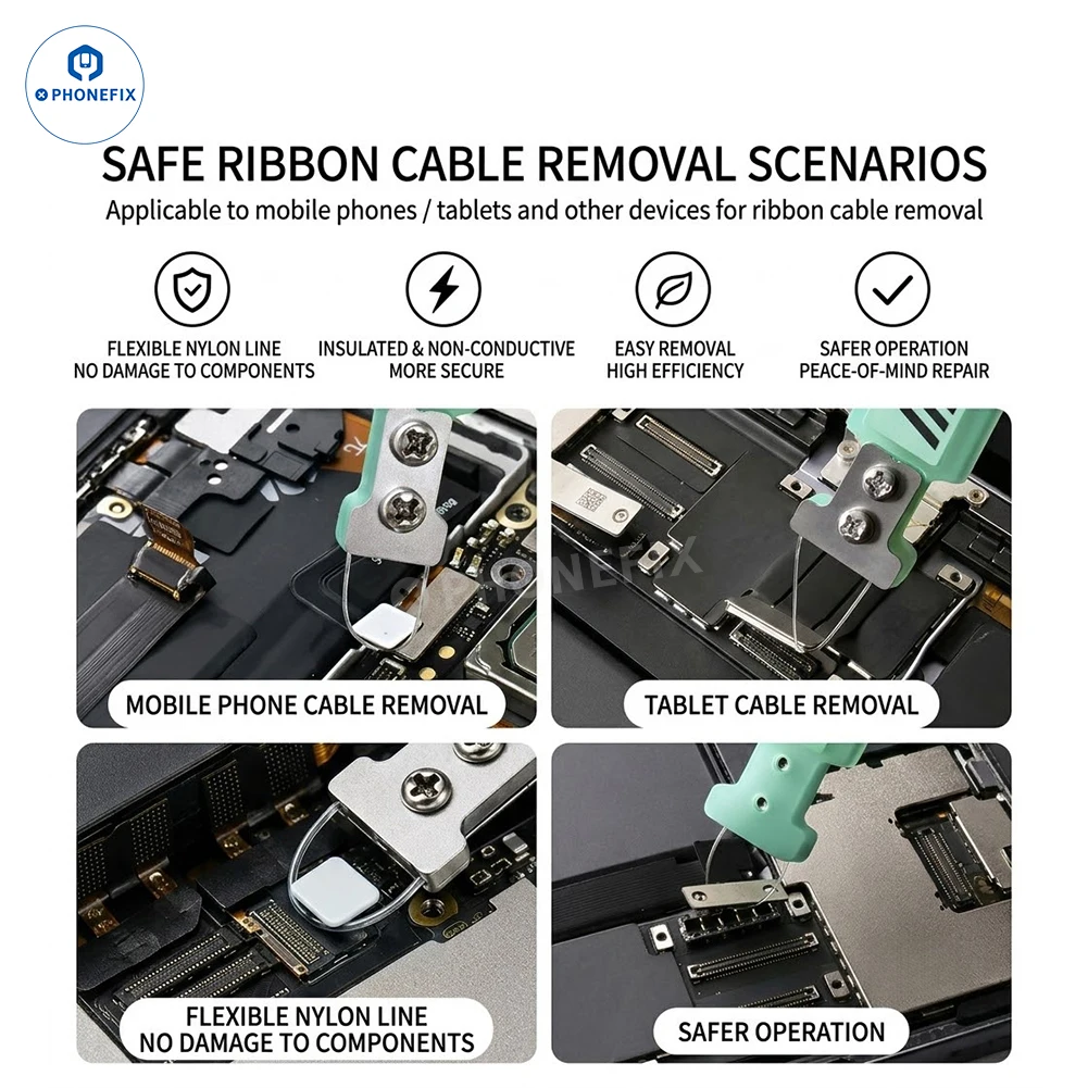 YC Flexible Wire Crowbar Phone Motherboard FPC Connector Removal Handle Tool Anti-Static Phone FPC Easy Disassemble Crowbar