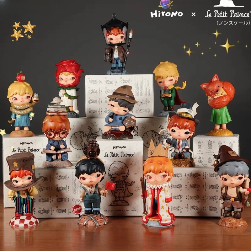 New Hot Genuine Hirono×Le Petit Prince Series Anime Figures Cute Aviator Collectible Toys King Model Figures Room Christmas Toys