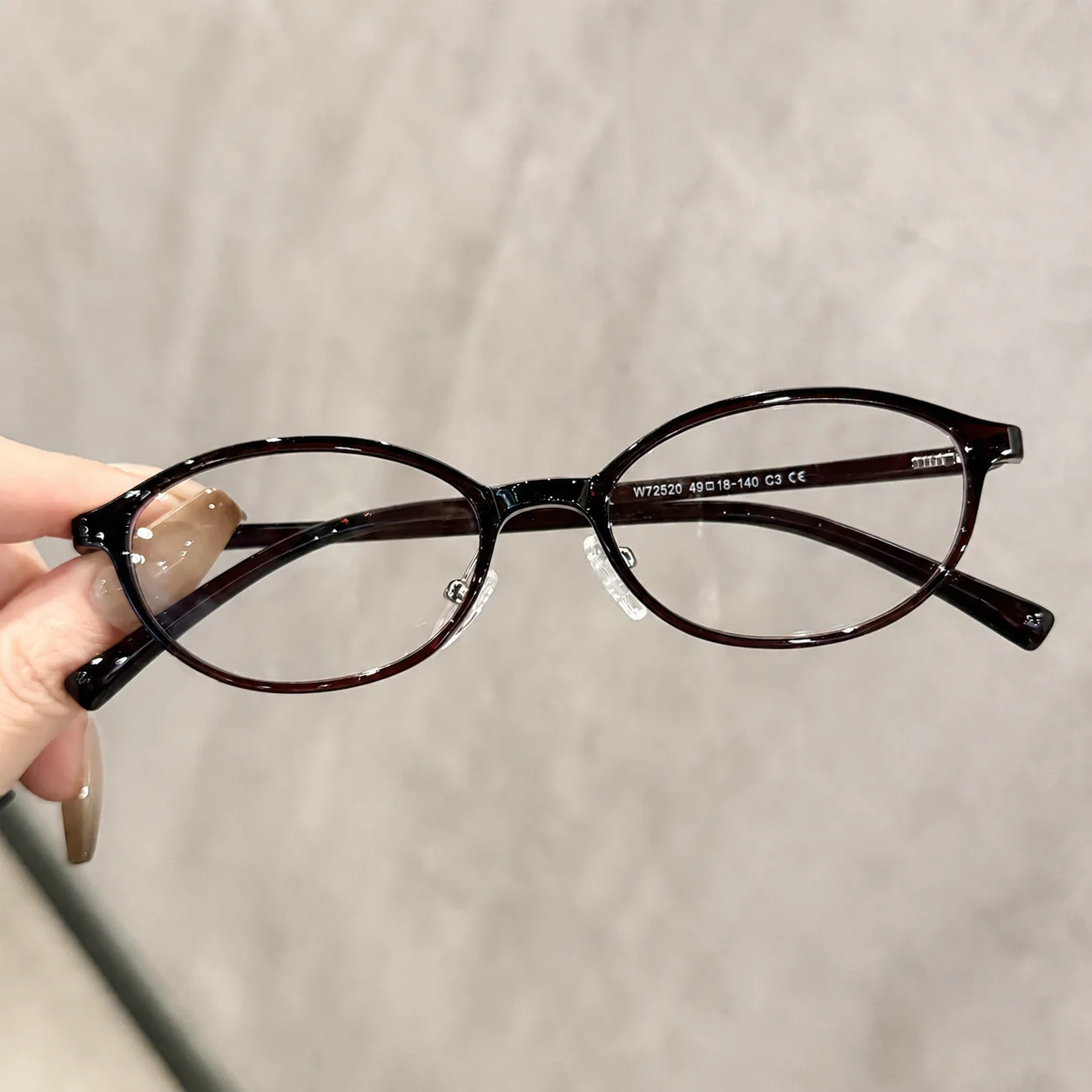 Tortoiseshell Eyeglasses Frame Prescription Compatible Narrow Oval Eyeglass Frame Blue Light Blocking Eyewear Tortoiseshell