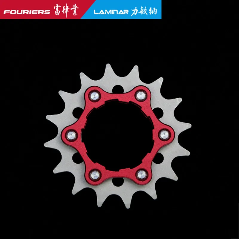 FOURIERS FIXED GEAR CHAINRING Single Speed cog Adapter For Disc Hub 6 Hole and Cassette Hub Teeth 16T-23T