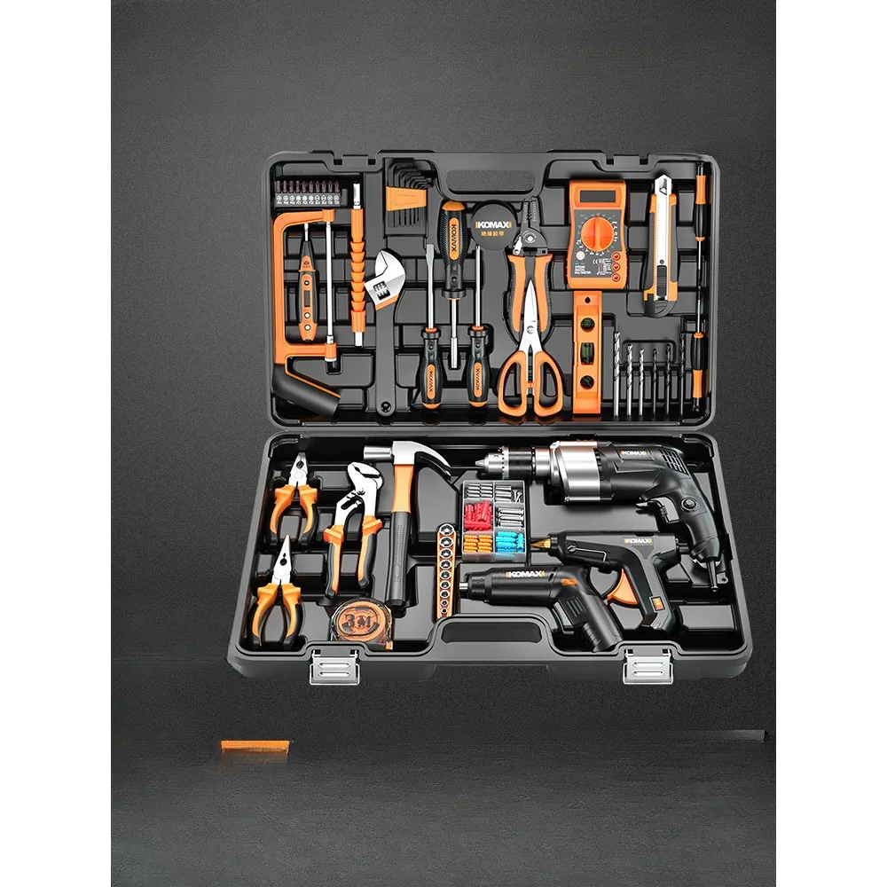 ic Drill Electric Hand Tol Set Hardware Electrician Maintenance Muti functional Toolbox Set Woodworking