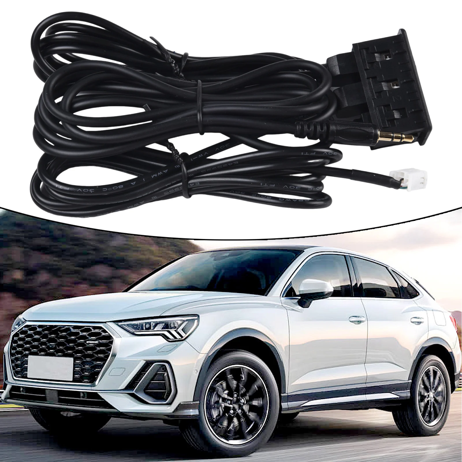 

Socket AUX Socket Wear-resistant ABS Material Easy To Install Easy To Use For Most Cars Quick Installation Brand New