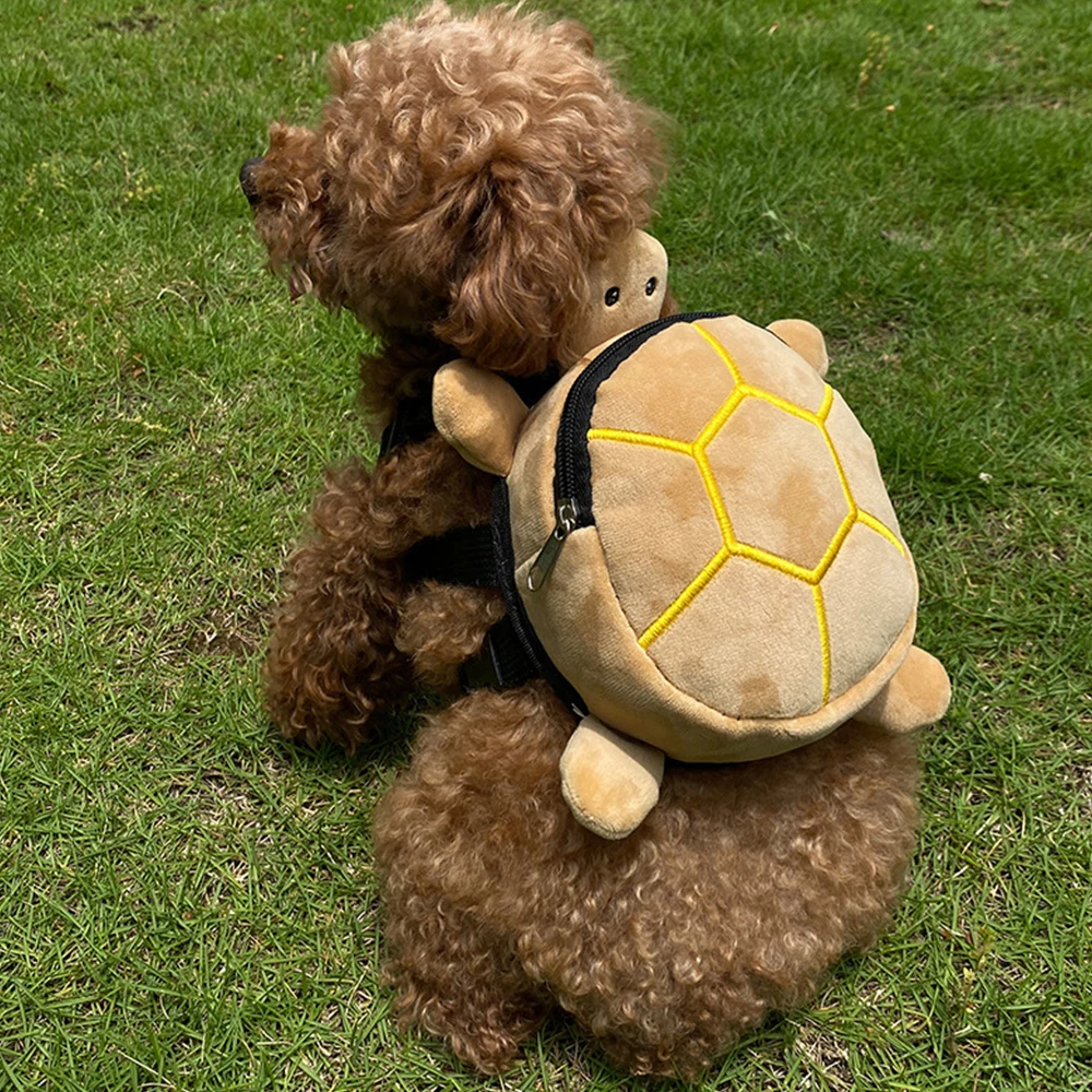 Cartoon Turtle Shape Puppy School Bag High Quality Lovely Backpack For Small Medium Dog Soft Cute Pet Backpack Large Capacity